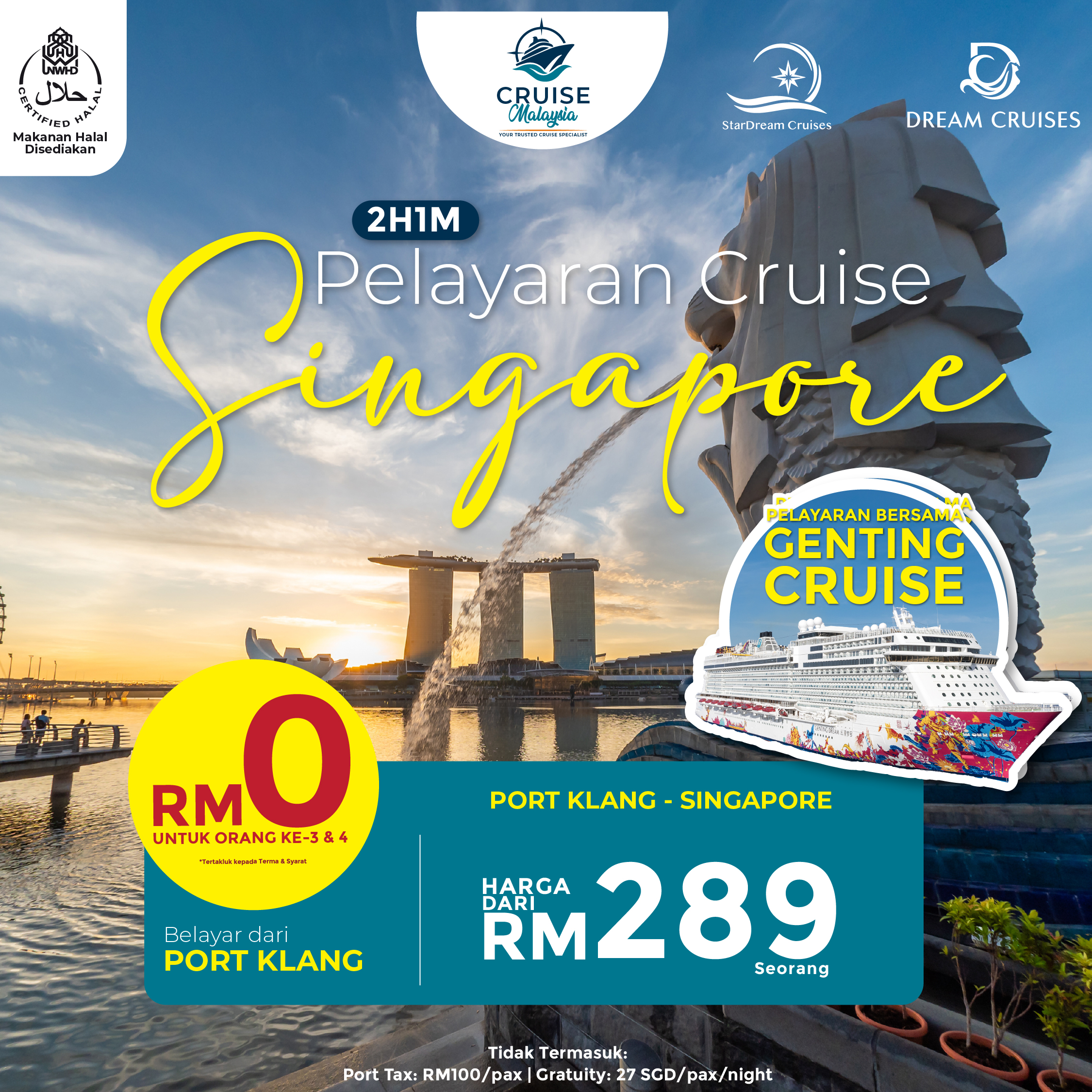 Kapal Genting Dream Tripfez – Pelayaran mewah dengan kemudahan mesra Muslim dan aktiviti keluarga